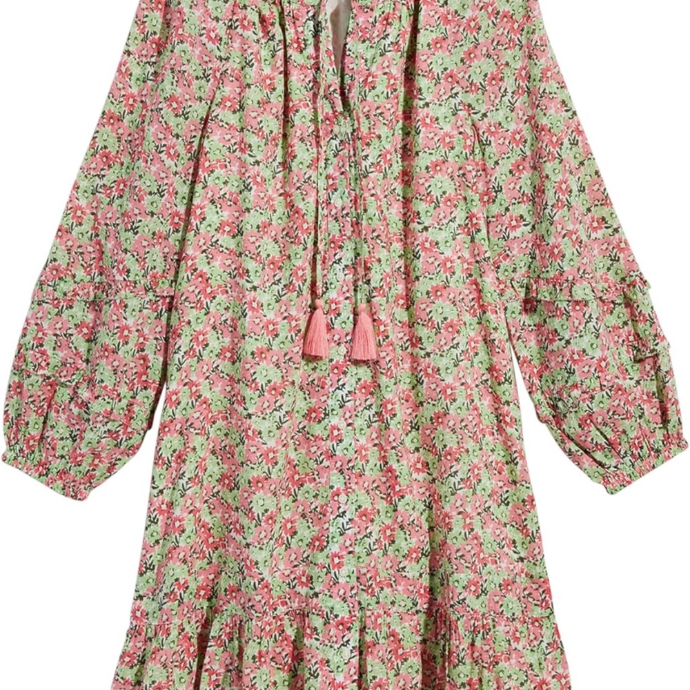 Vineyard Vines Pink and Green Jaleeza Dress